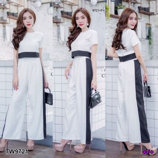 🎀 นางแบบใส่งานจริง set 2 ชิ้น เสื้อครอป + กางเกงทูโทน