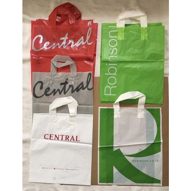 ถุงพลาสติก ถุงหูเทป ถุงแบรนด์ CENTRAL, ROBINSON