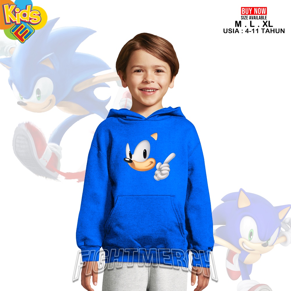 เสื้อแจ็กเก็ต มีฮู้ด ลาย Sonic The Hedgehog's 1