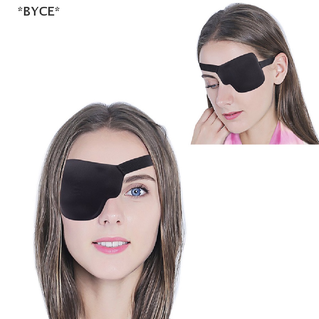 Byce แพทช์ตาโจรสลัด สีดํา แผ่นปิดตาข้างเดียวเว้า