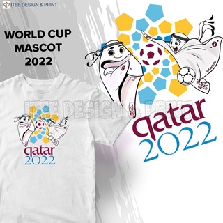 Fifa World Cup Mascot Qatar 2022 New Born Baby Twin Clothes T Lengan Pendek Oren Tshirt Cotton Kemaja Lelaki  Kemeja