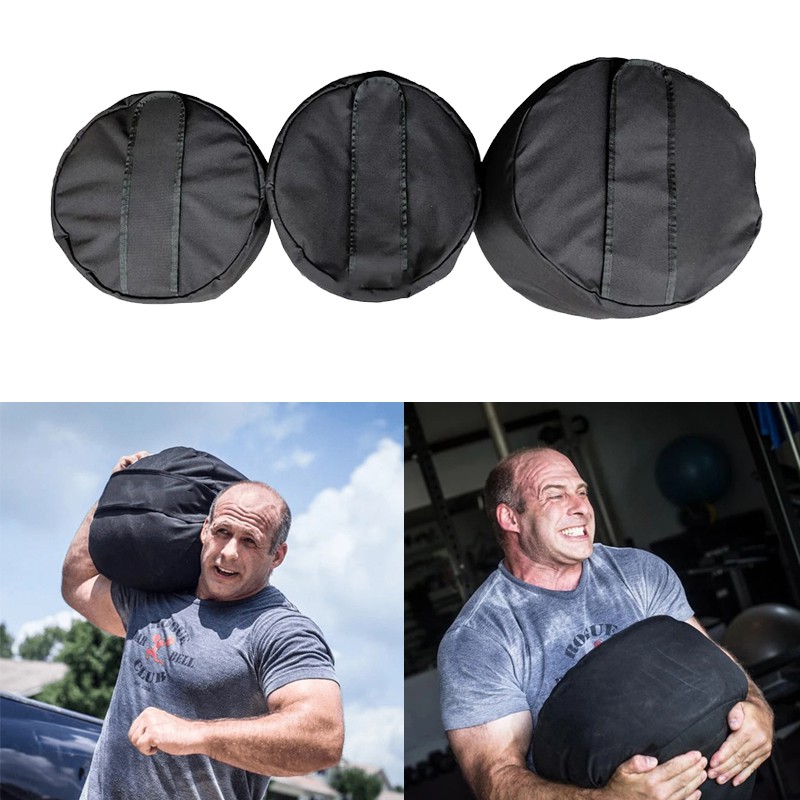 100-300lbs กระบอก Strongman Sandbags Heavy Duty Training Gym Fitness Power Bag สําหรับ Cross Training Weightlifting กระเป๋า