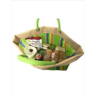 Rainbow Basket Shopping Bag กระเป๋าถือผู้หญิงลายสายรุ้งทรงตะกร้า กระเป๋าตาข่ายไนล่อน กระเป๋าสายรุ้งมาริโอ 0