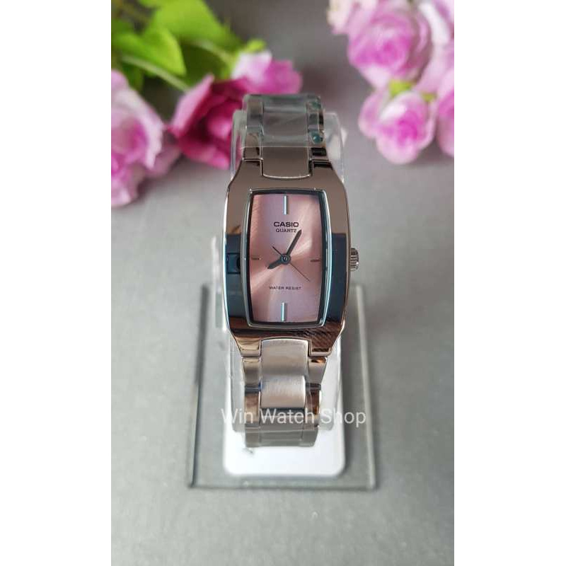 Win Watch Shop Casio Standardรุ่น LTP1165A4C นาฬิกาข้อมือผู้หญิงสายแสตนเลส หน้าปัดชมพูประกันศูนย์ 1 