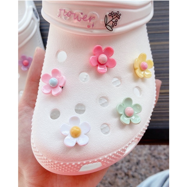 Jibitz Pin จี้รูปดอกทานตะวัน ดอกเดซี่ สีม่วง เครื่องประดับ แฟชั่นสําหรับผู้หญิง