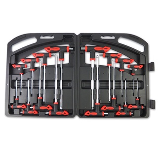 ชุดประแจ 6 เหลี่ยม หัวตัด (16PC) CR-V T-Handle Ball End Hex Key Wrench Set &amp; T-Handle Star Wrench Set Repair Hand Tool