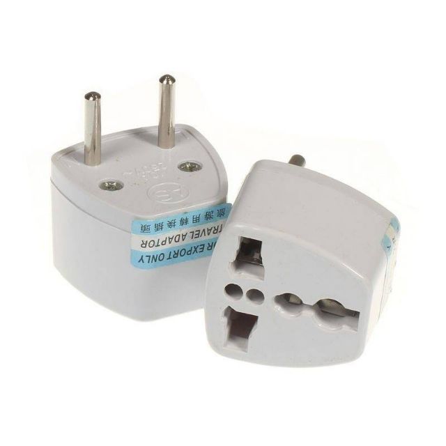 ขาปลั๊ก ขาแปลง 3 ขา เป็น 2 ขา (ขากลม) / plug แปลงปลั๊กต่างประเทศ เต้ารับสามตา
