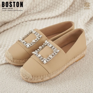 รองเท้าหนังแกะ รุ่น Boston Sandy color (สีเบจ)