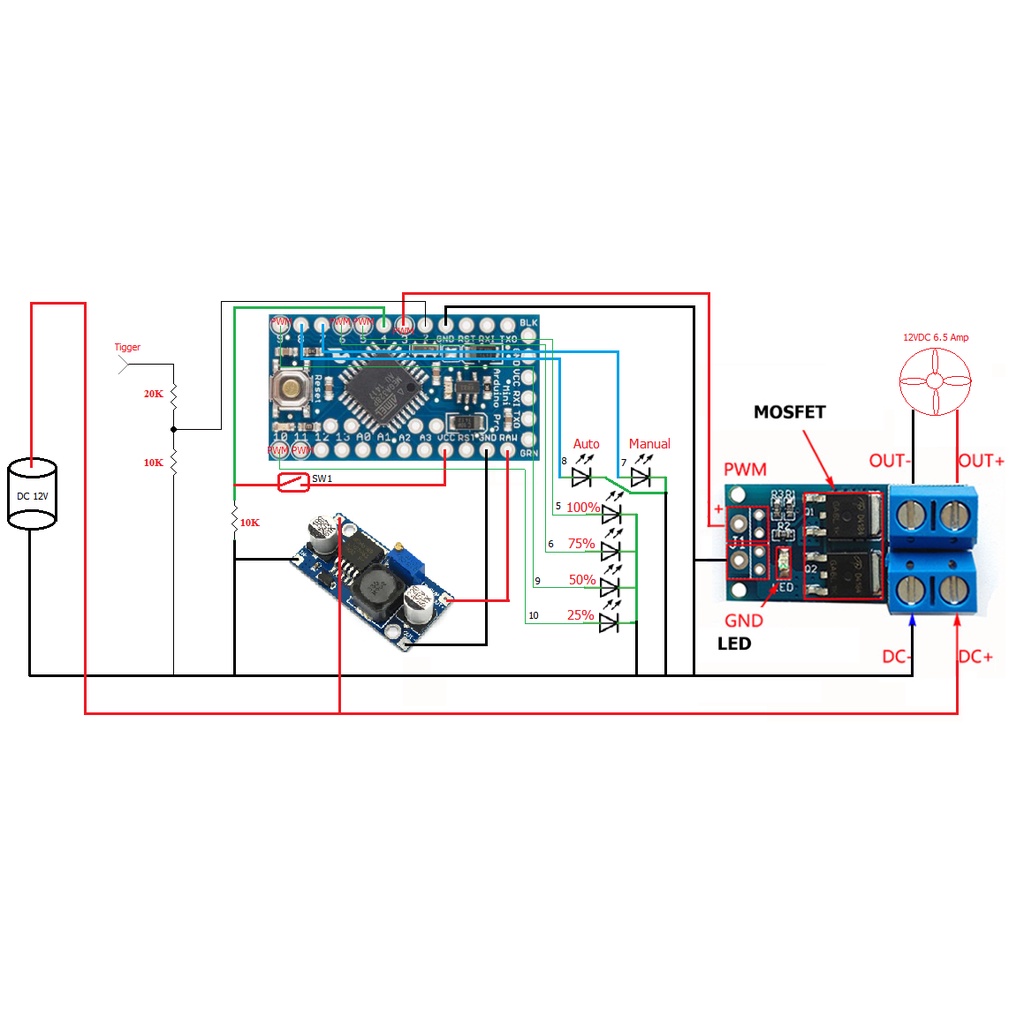 โมดูลขับสัญญาณ Isolation mosfet PWM 5-36VDC 15A (สินค้าพร้อมส่งในไทย)