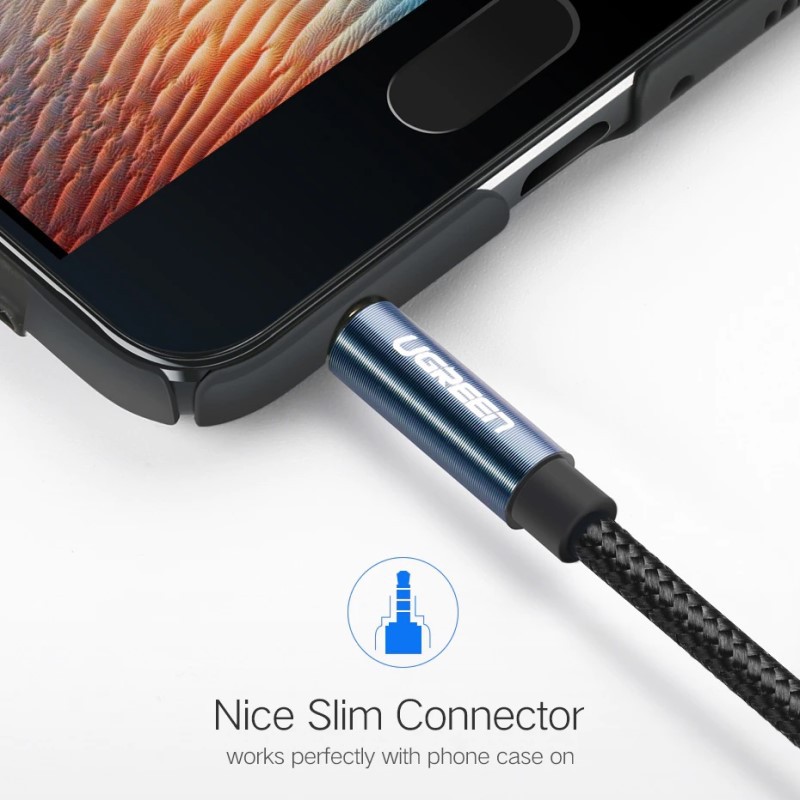 Ugreen 3.5mm Stereo Audio Extension Cable Aux trrs mic support สายต่อหูฟัง