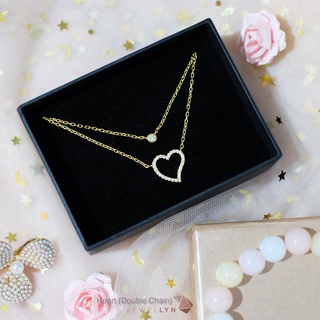 JEWELLYN Heart Double Chain Necklace