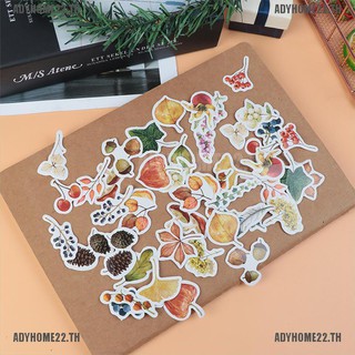 Adyhome22✿กล่องกระดาษไดอารี่ ขนาดเล็ก ลายใบไม้น่ารัก เหมาะกับฤดูใบไม้ร่วง 46 ชิ้น ต่อล็อต