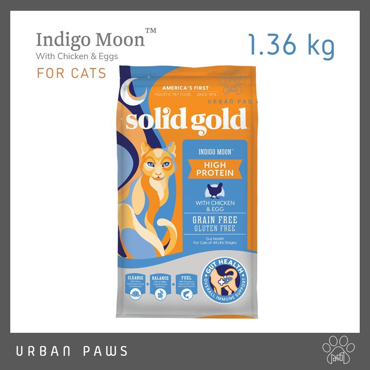 อาหารแมว Solid Gold - Indigo Moon สูตรไก่และไข่ ขนาด 1.36 kg.