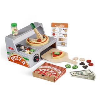 Melissa &amp; Doug - Top &amp; Bake Pizza Top หลากรุ่น 9465/167 ชุดเล่นทำพิซซ่าครบชุด มีเตาปิ้ง ท้อปปิ้งมากมาย อย่างด