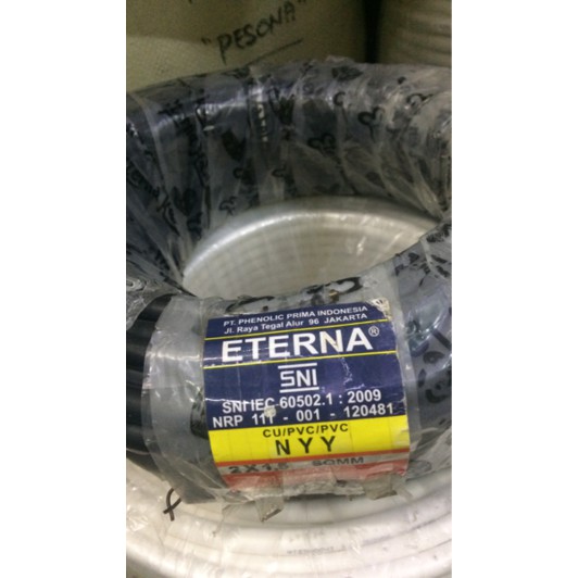 Hitam NYY สายไฟสีดํา 2 x 1.5 2 x 1.5 2x1.5 2x1.5 Eterna (เมตร) สาย NYY 2 x 1.5 มม. 2x1.5 มม. 2x1.5 ม