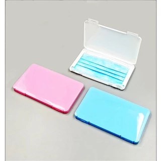 กล่องแมส สีสันสดใส แบบบาง กล่องใส่หน้ากากอนามัย กันเปื้อน กันเชื้อโรค กล่องแมสพกพา กล่องหน้ากาก