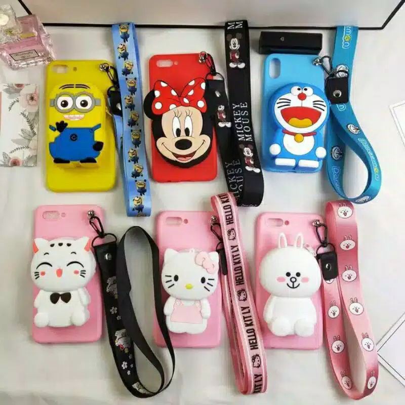 SALE!! CASE DISNEY + TALI DAN DOMPET SAMSUNG J2 prime/a20s/OPPO A5S/A7/A12/F11/VIVO Y91C/PHONE 6G/6S