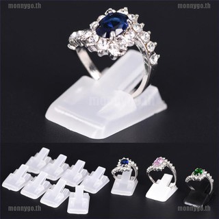 [monnygo] ชั้นวางเครื่องประดับ แหวนพลาสติก 10 ชิ้น