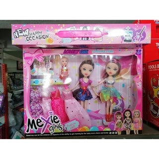 ของเล่นตุ๊กตาเปลี่ยนชุด 1 กล่อง มี  2 ตัว Mexie Girl