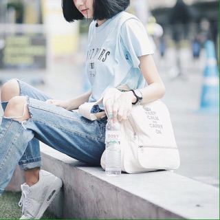 Keepcalm backpack กว้าง11" ยาว14"