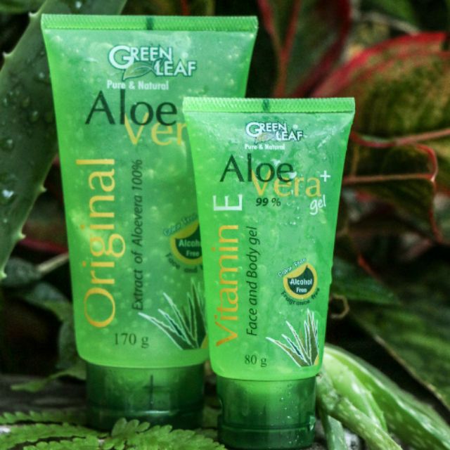 Aloe Vera Green Leaf  (Original 170g, Vitamin E 80g)