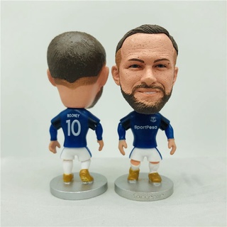 ฟิกเกอร์ Soccerwe soccer star Player 10 Wayne Rooney สีฟ้า สีแดง สูง 6.5 ซม. สําหรับสะสม