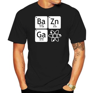 เสื้อยืดผ้าฝ้ายพรีเมี่ยม เสื้อยืดผ้าฝ้าย พิมพ์ลาย BaZinGa and Atom แฟชั่น Unisex