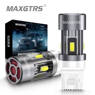 Maxgtrs หลอดไฟเลี้ยว ไฟเบรกท้ายรถยนต์ Led T20 7443 W21 5W 7444N 7 BAY15D 2 ชิ้น