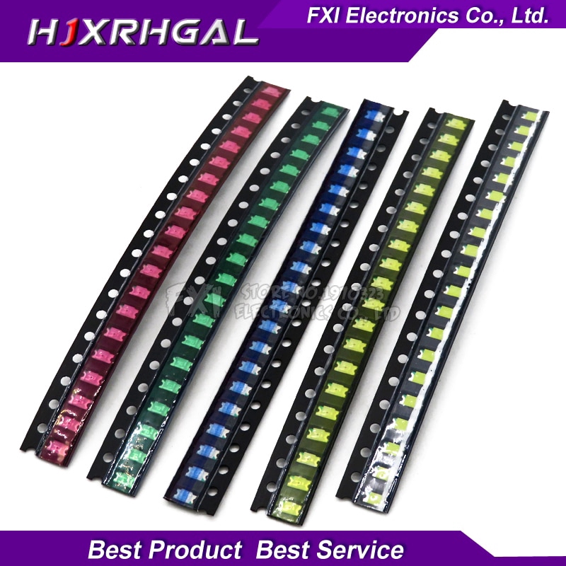 100pcs 1206 SMD LED light Package LED Package Red White Green Blue Yellow 1206 led in stock  new ori