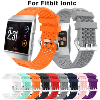 สายคล้องนาฬิกาข้อมือซิลิโคนสำหรับ Fitbit Ionic