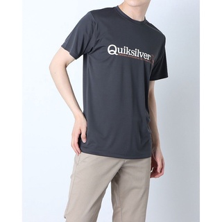 Quiksilver เสื้อยืด ผ้าฝ้าย พิมพ์ลายตัวอักษร สีดํา เรียบง่าย แฟชั่นฤดูร้อน สําหรับผู้ชายS-5XL