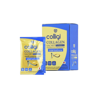 Amado Colligi Collagen Sachet อมาโด้ คอลลิจิ คอลลาเจน ซาเช่ 1 กล่อง (6ซอง)