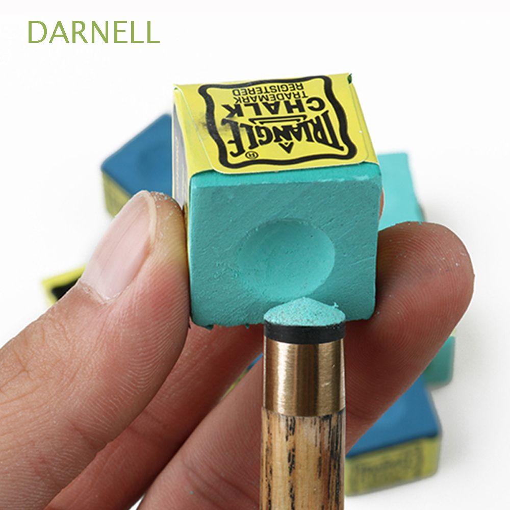 Darnell ชอล์กสี่เหลี่ยมคาร์บอเนตคาร์บอเนตกันลื่นสีฟ้า/สีเขียวสําหรับบิลเลียดสนุกเกอร์