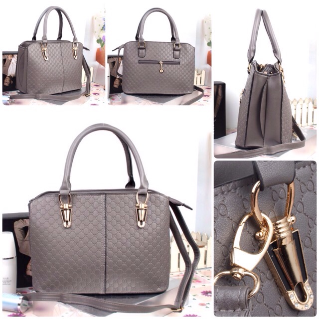 กระเป๋าแฟชั่นนําเข้า BDS21253 สีเทา