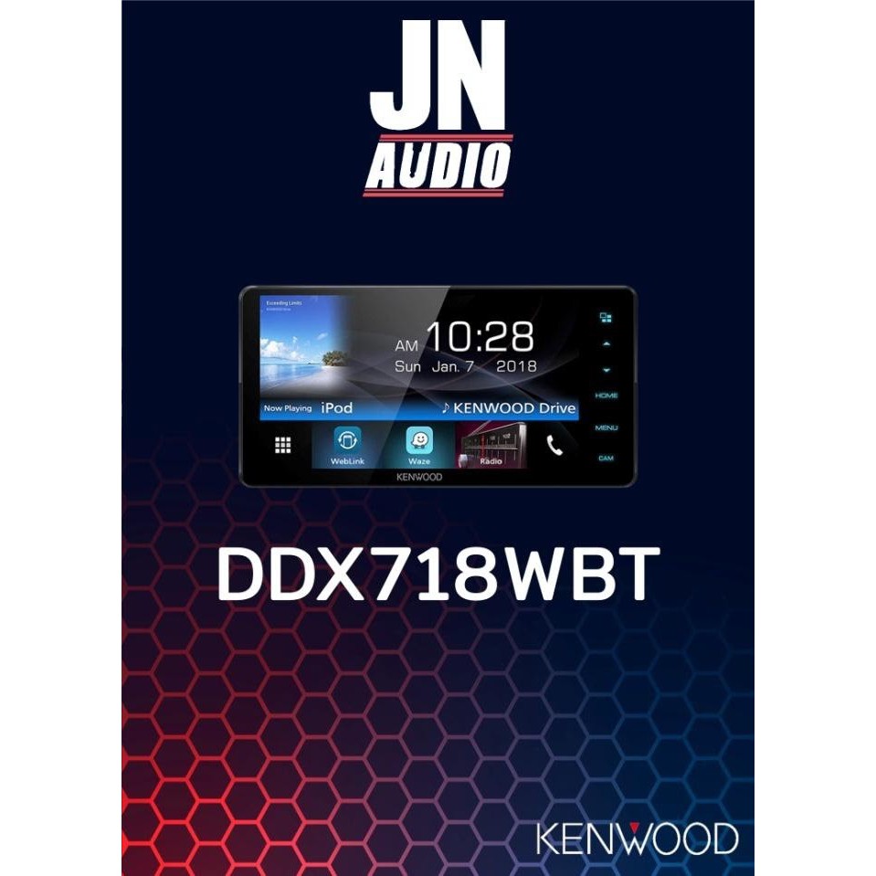 KENWOOD วิทยุ 2 DIN รุ่น DDX 718 WBT จอ 7 นิ้ว ทัชสกรีน
