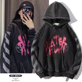 เสื้อแขนยาวoff white water delete hoodie sweater