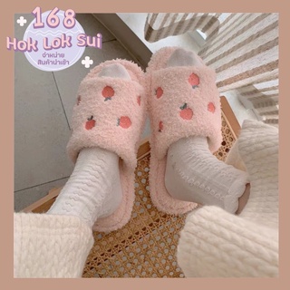 พร้อมส่ง🍑Slipperรองเท้าใส่ในบ้าน 🍑 พี ช พี ช 🍑💕 มินิมอล 💖 แบบเปิดหน้าเท้าใส่สบาย 100%%%