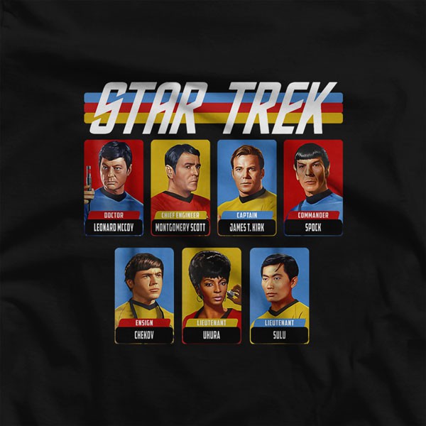 เสื้อยืด พิมพ์ลายภาพยนตร์ Star Trek Original Series DTG สําหรับผู้ชาย