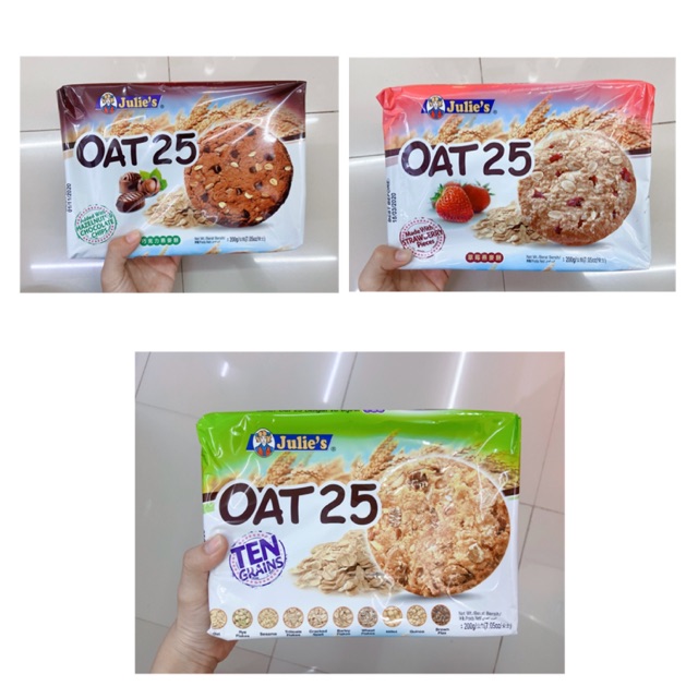 Julie’s Oat 25 จูลี่โอ๊ต เทนเกรน ธัญพืช 200g มี3 รสชาติ