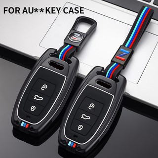 รถ Key Case Cover กระเป๋าสำหรับ Audi a1 a3 8 v a4 b8 b9 a6 a5 c7 q3 q5 q7 tt อุปกรณ์เสริมผู้ถือ Shell พวงกุญแจป้องกันชุด