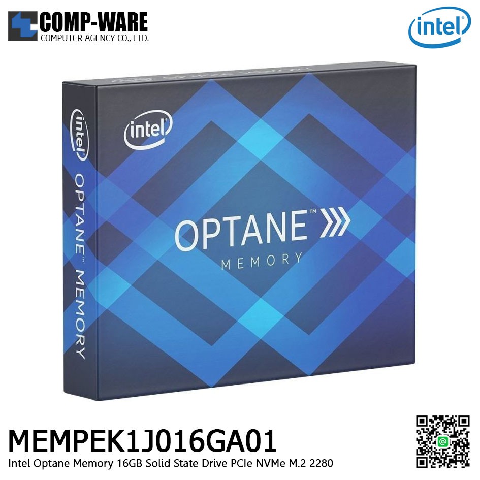 Intel Optane Memory 16GB Solid State Drive PCIe NVMe M.2 2280 MEMPEK1J016GA01 ประกัน Ingram micro