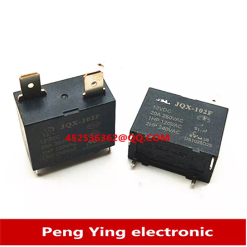50pieces/batch HF102F JQX-102F-P-12VDC JQX-102F JT102F T-12VDC JT102F 4-pin 12V 20A Original brand n