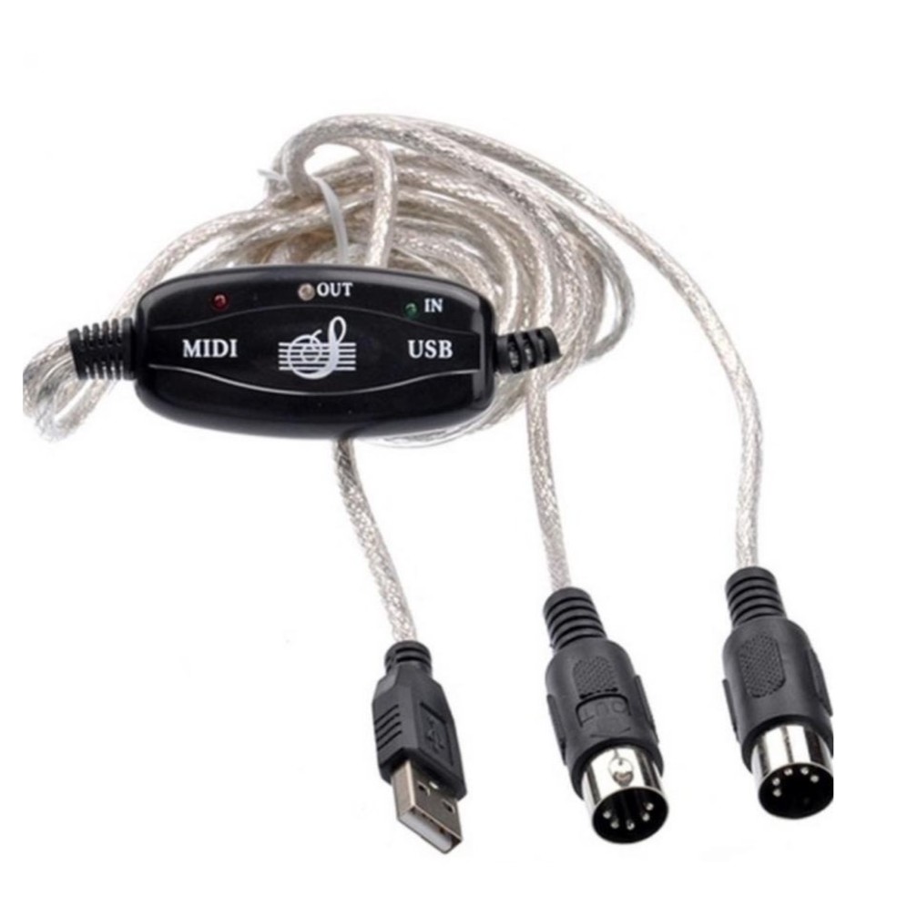 USB MIDI Cable Converter PC to Music Keyboard Adapt