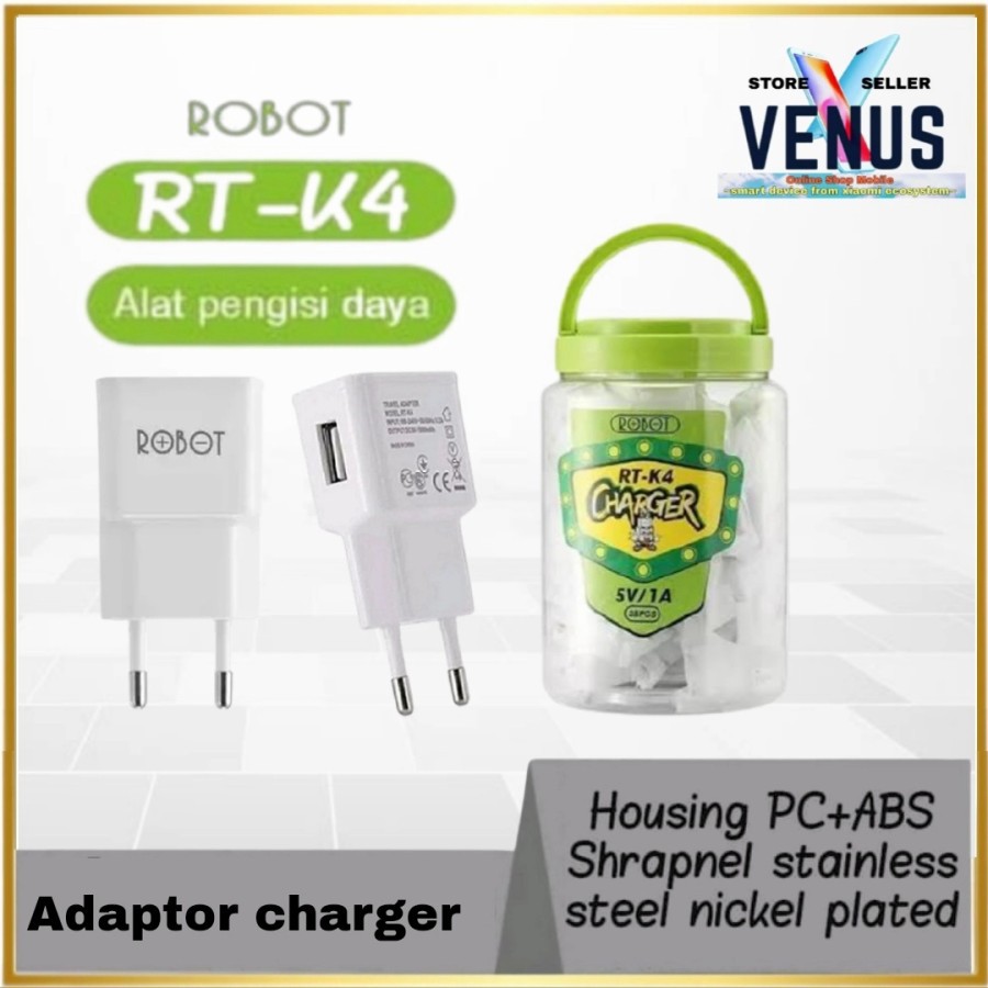 Robot Adaptor Charger RT-K4 5V/1A - Batok / Head Charger Hp