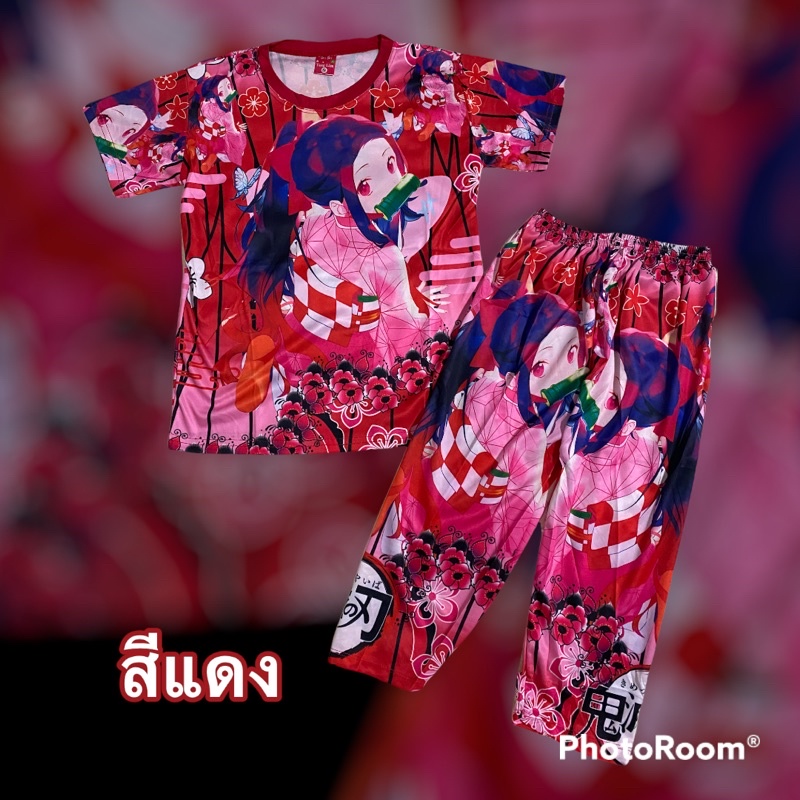 เนะซึโกะ  ดาบพิฆาตอสูร Demon Slayer พร้อมส่ง!! เสื้อ+กางเกง เด็กผู้ชาย เด็กผู้หญิง ผ้าใส่สบาย แห้งไว