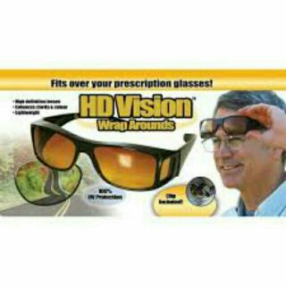 แว่นตา HD Vision Wrap Around สำหรับกลางคืนและกลางวัน