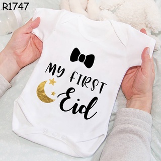 My First Eid Kid Boy Girl Onesie Happy Ramadan ของตกแต่งปาร์ตี้อิสลาม สําหรับเด็กผู้หญิง และผู้ชาย