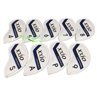 [golf Club COVERS] [ปลอกคลุมไม้กอล์ฟ] ปลอกหุ้มหัวไม้กอล์ฟ หนัง PU ปักลาย 10 ชิ้น fk5h