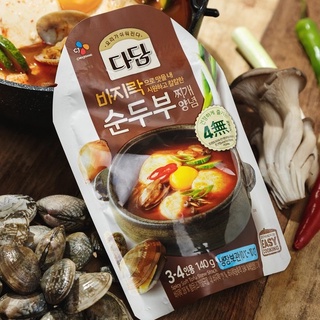 อาหารเกาหลี น้ำสต็อก ซุปเต้าหู้อ่อน ซุนดูบูจิเก 140g 다담순두부찌개양념 SPICY SOFT TOFU STEW STOCK
