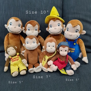 ตุ๊กตา ลิงจอร์จ ลิง จาก Curious George ลิขสิทธิ์นำเข้าจากญี่ปุ่น ขนาดเล็ก 5 นิ้ว-10 นิ้ว